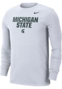 Michigan State Spartans Nike DriFit Lockup T Shirt - White