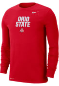 Ohio State Buckeyes Nike DriFit Lockup T Shirt - Red