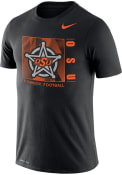 Oklahoma State Cowboys Nike DriFit Team Issue Football T Shirt - Black