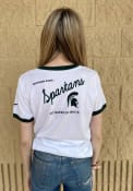 Michigan State Spartans Womens Nike Triblend Ringer T-Shirt - White