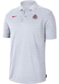 Ohio State Buckeyes Nike Victory Tonal Stripe Polo Shirt - White