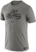 Iowa Hawkeyes Nike Brush Phrase T Shirt - Grey