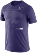 K-State Wildcats Nike Sideline Team Issue T Shirt - Purple