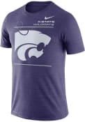 K-State Wildcats Nike Sideline Velocity T Shirt - Purple