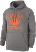 Oklahoma State Cowboys Nike Football Club Fleece Hooded Sweatshirt - Grey