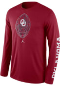 Oklahoma Sooners Nike Jordan Legend Football Icon T-Shirt - Crimson