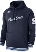 Penn State Nittany Lions Nike Retro Fleece Hooded Sweatshirt - Navy Blue