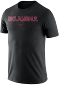 Oklahoma Sooners Nike Essential Wordmark T Shirt - Black