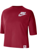 Oklahoma Sooners Womens Nike Fresh Vibes T-Shirt - Crimson