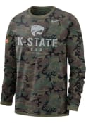 K-State Wildcats Nike Military T Shirt - Olive