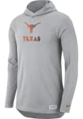 Texas Longhorns Nike DriFIT Long Sleeve Tee Hooded Sweatshirt - Grey