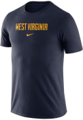 West Virginia Mountaineers Nike Essential Wordmark T Shirt - Navy Blue