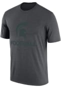 Michigan State Spartans Nike Legend Football T Shirt - Charcoal