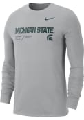 Michigan State Spartans Nike Team Issue T Shirt - Grey