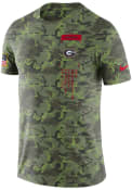Georgia Bulldogs Nike Dri-FIT Military T Shirt - Green