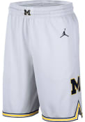 Michigan Wolverines Nike Basketball Replica Shorts - White