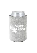 North Texas Mean Green Silver Glitter Can Coolie