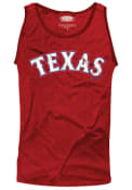 Texas Rangers Wordmark Tri-Blend Tank Top - Red