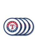 Texas Rangers 4 Pack White Vinyl Coaster