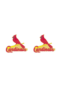 St Louis Cardinals Womens Logo Post Earrings - Red