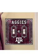 Texas A&M Aggies Art-Glass Double Light Switch Cover