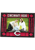 Cincinnati Reds 6.5x9 inch Horizontal Art Glass Picture Frame