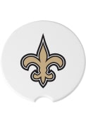 New Orleans Saints Ceramic 2 Pack Car Coaster - White