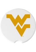 West Virginia Mountaineers 2 Pack Car Coaster - White