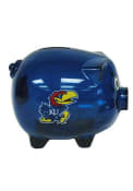 Kansas Jayhawks Blue Piggy Bank