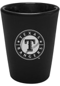 Texas Rangers 2oz Black Etched Ceramic Shot Glass