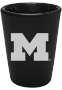 Michigan Wolverines 2oz Black Etched Ceramic Shot Glass
