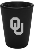 Oklahoma Sooners 2oz Black Etched Ceramic Shot Glass