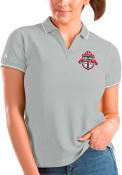 Toronto FC Womens Antigua Affluent Polo Shirt - Grey