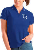 Tampa Bay Rays Womens Antigua Affluent Polo Shirt - Blue
