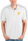 Pittsburgh Pirates Antigua Affluent Polo Shirt - White