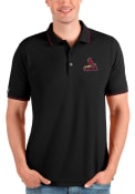 St Louis Cardinals Antigua Affluent Polo Shirt - Black