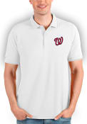 Washington Nationals Antigua Affluent Polo Shirt - White