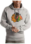 Chicago Blackhawks Antigua Victory Hooded Sweatshirt - Grey