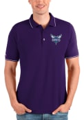 Charlotte Hornets Antigua Affluent Polo Shirt - Purple