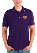 Los Angeles Lakers Antigua Affluent Polo Shirt - Purple