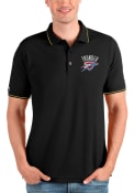 Oklahoma City Thunder Antigua Affluent Polo Shirt - Black