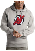 New Jersey Devils Antigua Victory Hooded Sweatshirt - Grey