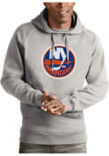 New York Islanders Antigua Victory Hooded Sweatshirt - Grey