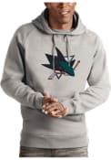 San Jose Sharks Antigua Victory Hooded Sweatshirt - Grey