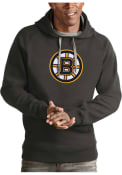 Boston Bruins Antigua Victory Hooded Sweatshirt - Charcoal