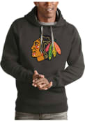 Chicago Blackhawks Antigua Victory Hooded Sweatshirt - Charcoal