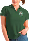 Boston Celtics Womens Antigua Affluent Polo Shirt - Green
