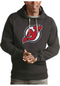 New Jersey Devils Antigua Victory Hooded Sweatshirt - Charcoal