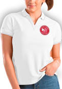 Atlanta Hawks Womens Antigua Affluent Polo Shirt - White