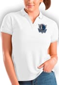 Dallas Mavericks Womens Antigua Affluent Polo Shirt - White